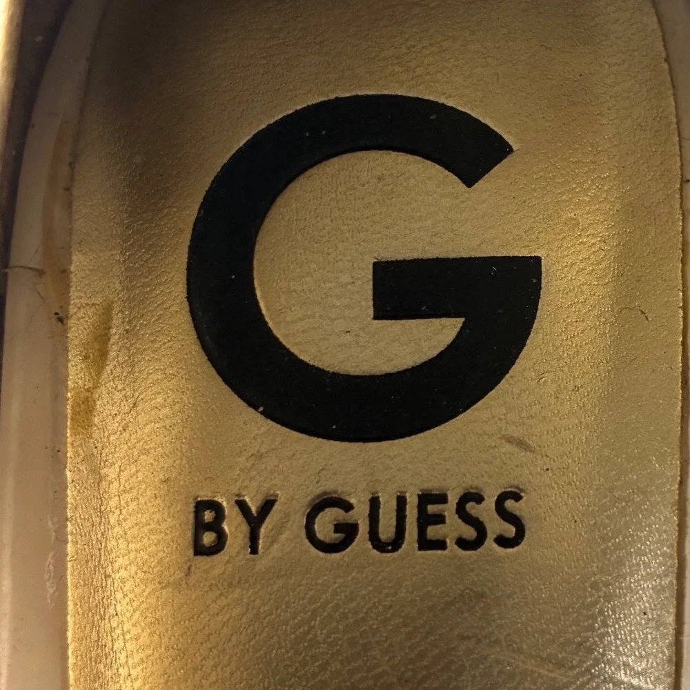 G By Guess GGWinna Nude Patent Platform Pumps Womens 11M Beige Stiletto Heels